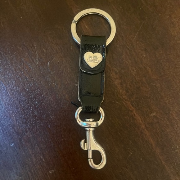 Coach Accessories Coach Patent Leather Heart Trigger Snap Key Fob